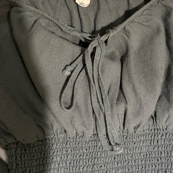 Aeropostale off shoulder elastic waist crop puff sleeve Gypsy mermaid top - Picture 6 of 6